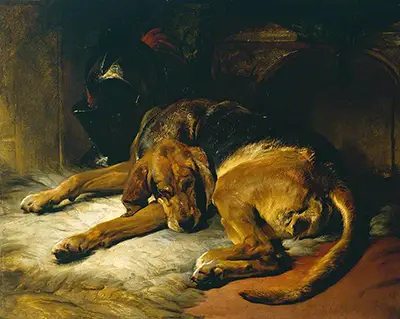 Sleeping Bloodhound Edwin Henry Landseer